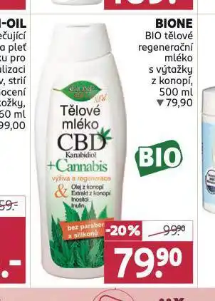 Rossmann Bione bio tělové regenerační mléko nabídka