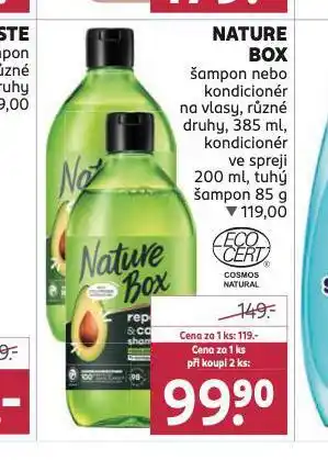 Rossmann Nature box šampon, kondicioner nabídka