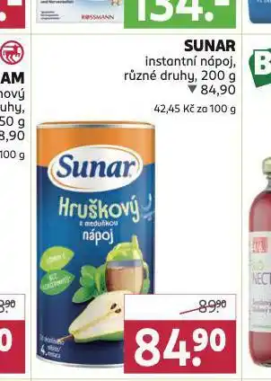Rossmann Sunar instantní nápoj nabídka