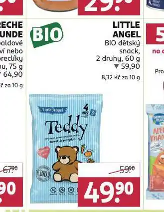 Rossmann Little angel bio dětský snack nabídka