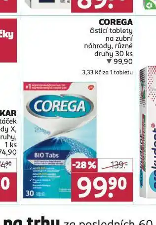 Rossmann Corega čistící tablety nabídka