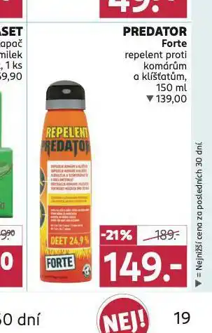Rossmann Predator forte repelent nabídka
