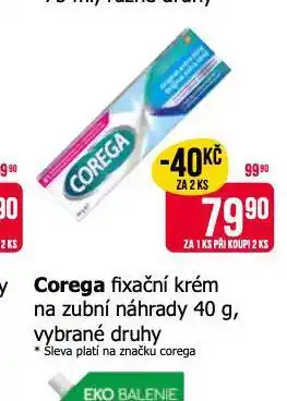 Teta Corega fixační krém nabídka