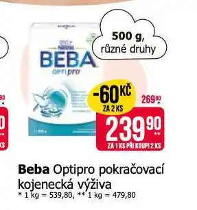Teta Beba optipro pokračovací kojenecká voda nabídka