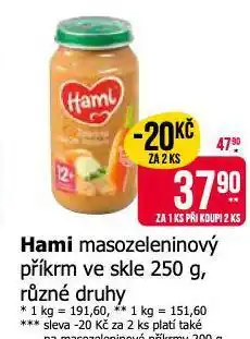Teta Hami masozeleninový příkrm nabídka