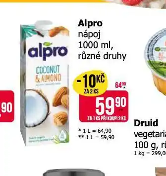 Teta Alpro nápoj nabídka