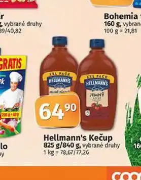 Coop Hellmann's kečup nabídka