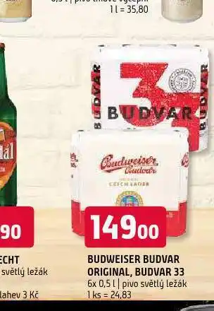 Terno Pivo budweiser budvar nabídka