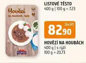 Terno Hovězí na houbách nabídka