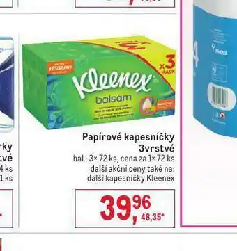 Makro Kleenex papírové kaspesníky nabídka
