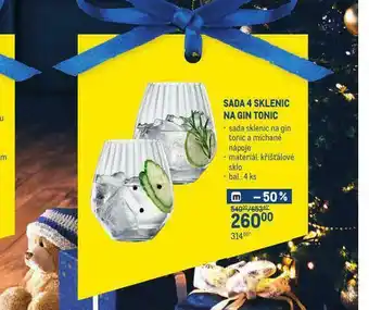 Makro Sada 4 sklenic na gin tonic nabídka