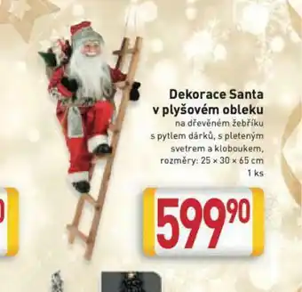 Billa Dekorace snata v plyšovém obleku nabídka