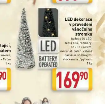 Billa Led dekorace v provedení vánočního stromku nabídka