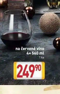 Billa Sklenice na červené víno nabídka