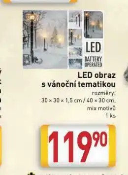 Billa Led obraz s vánoční tématikou nabídka