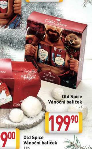 Billa Old spice vánoční balíček nabídka