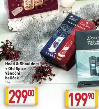 Billa Head&amp;shoulders + old spice vánoční balíček nabídka