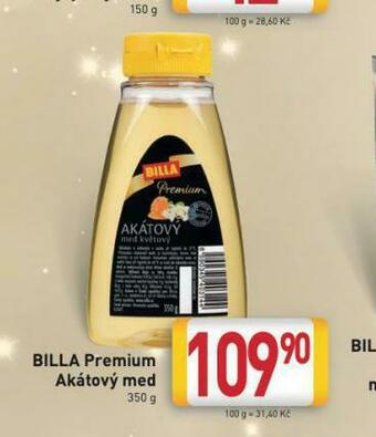 Billa Billa premium akátový med nabídka