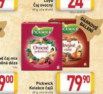 Billa Pickwick kolekce čajů nabídka