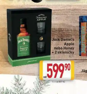 Billa Jack daniel´s apple nbeo honey + 2 skleničky nabídka