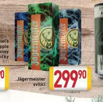 Billa Jägermeister svítící nabídka