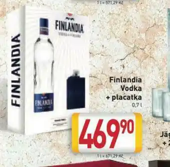 Billa Finlandia vodka + placatka nabídka