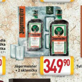 Billa Jägermeister + 2 skleničky nabídka