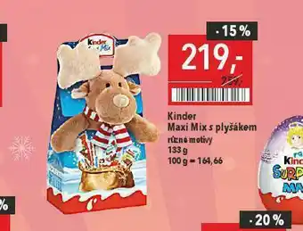Globus Kinder maxi mix s plyšákem nabídka