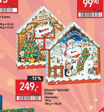 Globus Adventní kalendář kinder nabídka