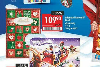 Globus Adventní kalendář lindt nabídka