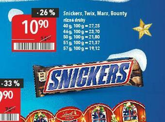 Snickers, twix, mars, bounty