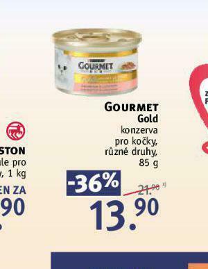 Rossmann Gourmet gold konzerva pro kočky nabídka