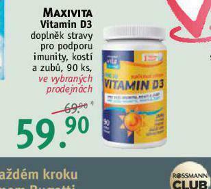 Rossmann Maxivita vitamin d3 nabídka