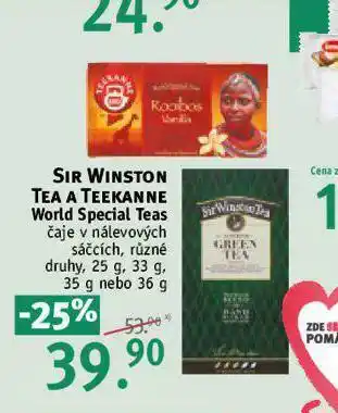 Rossmann Sir winston tea a teekanne world special teas nabídka