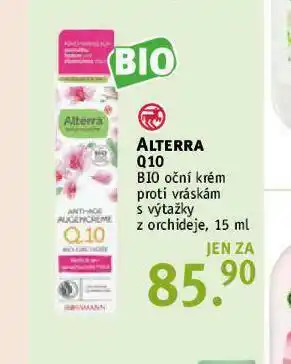 Rossmann Alterra q10 bio oční krém nabídka