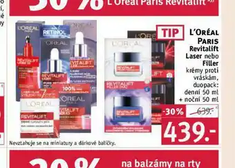 Rossmann Loreal paris revitalift laser, filler nabídka
