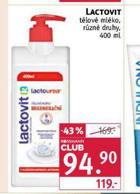 Lactovit tělové mléko