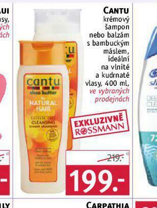 Rossmann Cantu krémový šampon, balzám nabídka