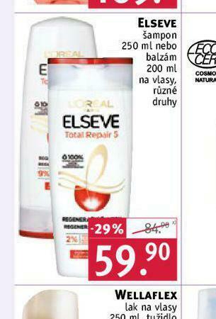 Rossmann Loreal elseve šampon, balzám nabídka