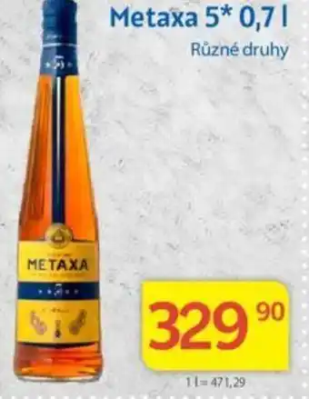 Kubík potraviny Metaxa 5* 0,7L nabídka