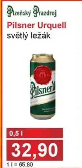 PLUS JIP Pilsner Urquell světlý ležák nabídka
