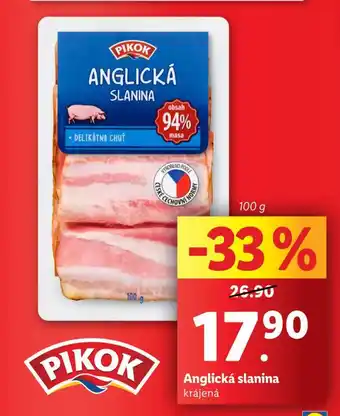 Lidl Anglická slanina nabídka