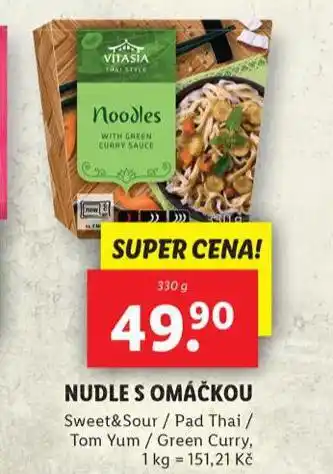Lidl Nudle s omáčkou nabídka