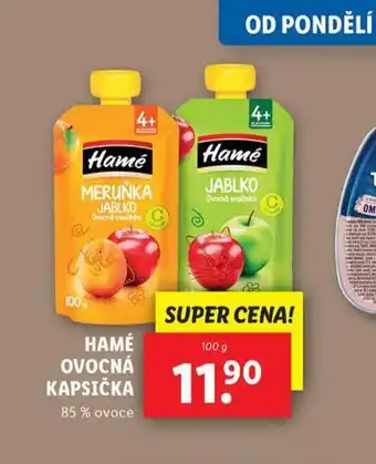 Lidl Hamé ovocná kapsička nabídka