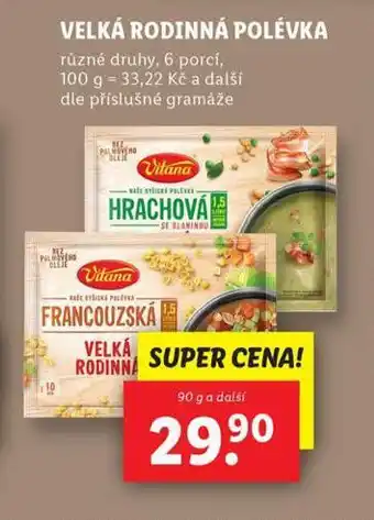 Lidl Vitana velká rodinná polévka nabídka