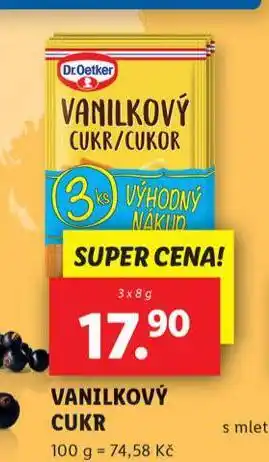 Lidl Vanilkový cukr nabídka