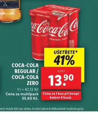 Lidl Coca cola regular / coca cola zero nabídka