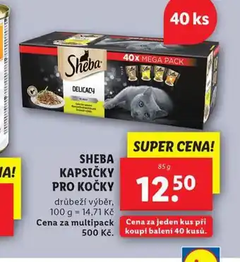 Lidl Sheba kapsičky pro kočky nabídka
