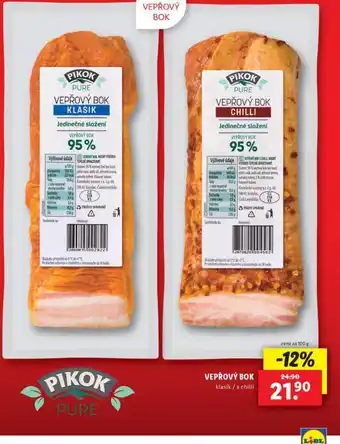 Lidl Vepřový bok klasik / chilli nabídka
