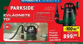 Lidl Ponorné čerpadlo na čistou vodu 400 w nabídka